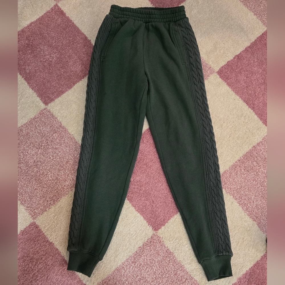 Aerie Jogger Pants with Cable Knit Detail